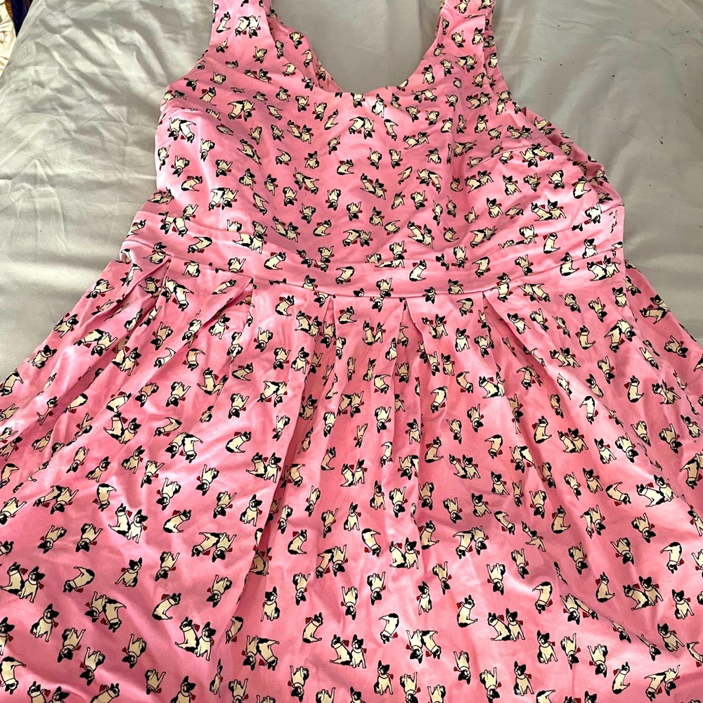 French Bulldog Fit and Flare dress